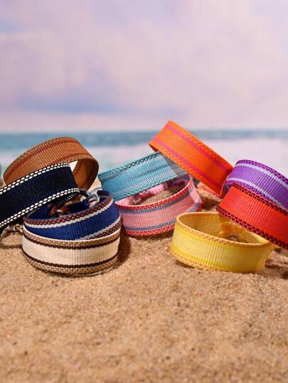 10Pcs/Lot Simple Weave Bracelet Fashion Summer Beach Style Beautiful Friendship Tassel Bracelets For Women And Men