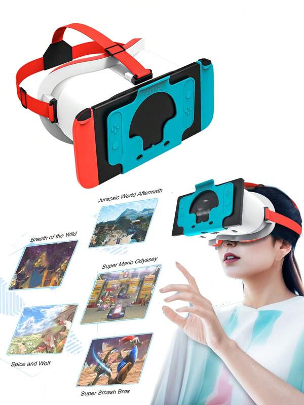 1 Stück Switch-Special VR Brille in Kunststoff-Version, passgenau für das Gesicht, Cut Out Wärme, einstellbarer Abstands-Pupillenabstand, erweitert deutlichen Fokusbereich, HD-Linsen, nicht schwindlig, geeignet für alle, Geburtstagsparty Geschenke, Familientreffen, Weihnachtsgeschenke, Halloween-Geschenke, Nur VR-Brillenzubehör, keine Konsole enthalten