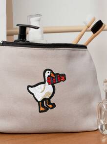 2 piezas Divertidos parches tácticos de patos, pato con cuchillo y parche de gancho y bucle explosivo, parche bordado para mochilas, chalecos de perro, sombreros, chaquetas, jeans. - Blanco - Ver 11