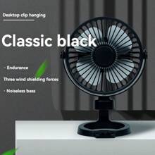 A Household Desktop Mini Fan Office Silent Fan, Portable USB Charging Fan With Large Wind Power, Ideal For Students's Dormitories, Random Delivery Of Data Cable. - Blue - View 12