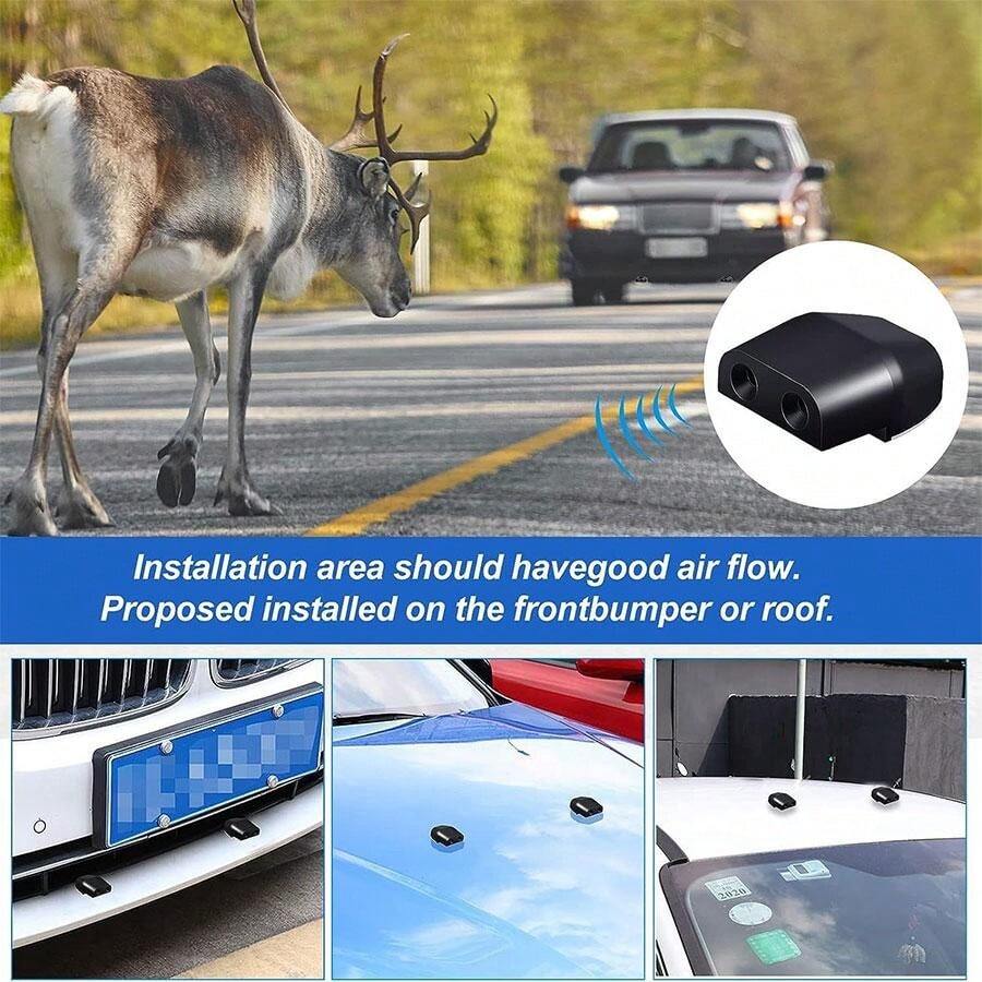 4 Pièces Sifflets D'Avertissement Cerf Voiture - Protection Animaux Avec Adhésif, Pour Voitures Camions Motos