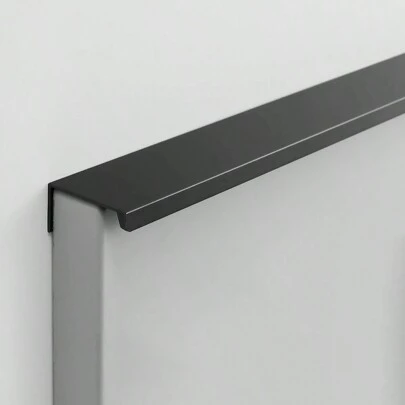 1pc Solid Aluminum Alloy Cabinet Door Handle, Modern Black Pulls Cabinet Drawer Dresser Handles Knobs, Polished Finish