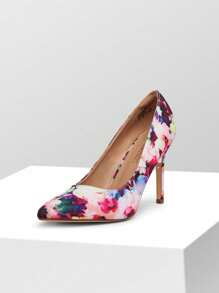 Women Stiletto High Heel Pumps Pointed Toe Elegant Wedding Court Pumps Shoes - 紅白色 - 查看 2