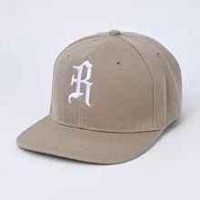 Gorra de béisbol con bordado de letra R, estilo callejero hip hop, gorra de papá, gorra de sol para exteriores, gorra de béisbol casual y transpirable, adecuada para correr, pescar y deportes al aire libre - R - Ver 11