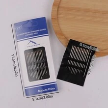 12pcs/Set Elderly Automatic Needle Threader Stitching Sewing Needles DIY Hand Sewing Tool For Blind And Old People - Silver - View 6