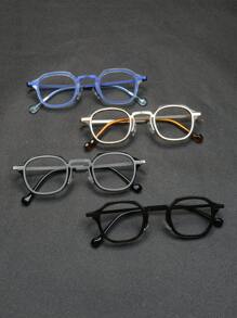 1 gọng kính mắt thủ công bằng kim loại kiểu cổ điển sang trọng, phù hợp để đeo hàng ngày, khi dùng máy tính và điện thoại di động. - màu đen - Xem 3