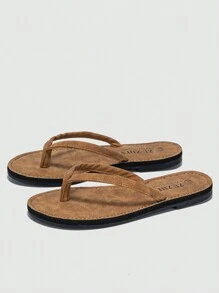 Tropiscape 女士棕色平底人字拖，时尚夏季休闲沙滩旅行TPR防滑鞋底，营造度假氛围，放松身心，适合秋季、圣诞节、冬季等各种场合，也是圣诞礼物的理想之选。