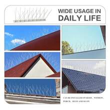 10入組鳥釘鴿釘防鳥釘鳥防禦器不銹鋼鳥釘旋轉器，10.6英尺適用於鴿子和其他小鳥 - 銀色 - 查看 5