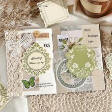 Eine Schachtel mit 30 Stücken minimalistischem kreativem geprägtem Notizblockpapier, DIY-Dekoration Collage Handarbeit Material, Festivalgeschenke, personalisiertes Scrapbook Schulbedarf