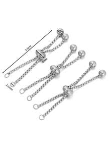 3 stks/pak roestvrijstalen armbandverlengingsketting van verschillende maten voor doe-het-zelf sieraden maken