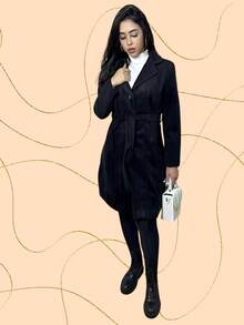 Women Overcoats - màu đen - Xem 2