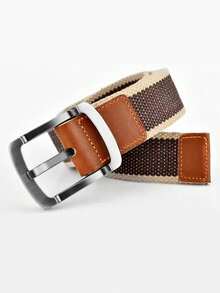 男士帆布腰帶，韓國學生休閒腰帶，年輕人的扣釦，訓練皮革帶外 - 米咖 - 查看 10