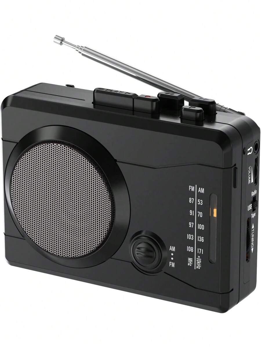Cassette Player Tape Recorder, Portable Walkman AM/FM Radio Music Audio ...