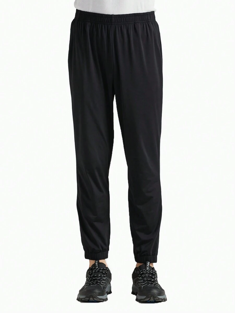 Men's Sweatpants Summer Cool Breathable Comfortable Workout Running Outdoor Casual Pants Stretch Fitness - Black - View 1
