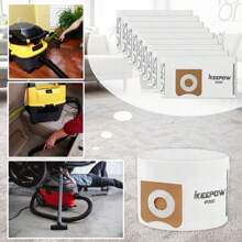 3 Pack VF3501 Ridgid Shop Vac Bags, Compatible With Ridgid & Workshop Vacuum 3 To 4.5 Gallon, Wet Dry Vac Bag For Rigid Filter, Replacement Dust Bags, Part # VF3501 / WS32045F9 - White - View 5