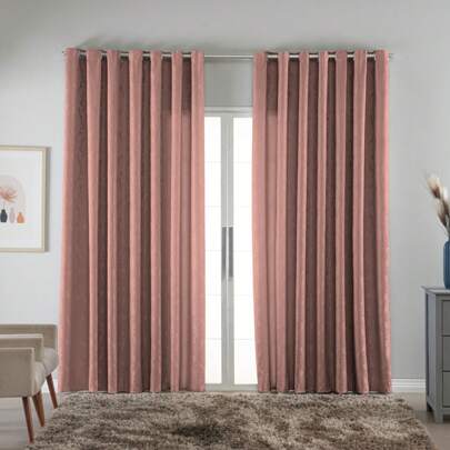 Cortina Para Sala Ou quarto Tecido Jacquard 3,00 x 2,50 Esticado