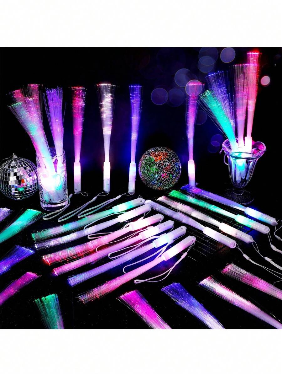 Colorful Fiber Optic Glow Stick, Led LightUp Fiber Optic Wand SHEIN USA