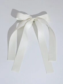 1个仙女长丝带蝴蝶结发夹，时尚优雅的发饰，适合各种场合，包括情人节、情人节爪夹、发卡、发饰、学生用品、大学、女士冬季装扮、蝴蝶结、可爱、发饰、头饰、女士发饰 - 杏色 - 查看 4