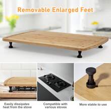 30 Inch Extra Large Bamboo Noodle Board Stove Cover, Large Charcuterie Board, Counter Space Top Covers For Electric Stoves & Sink Farmhouse Rustic Decorative Tray For Kitchen