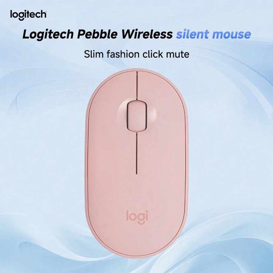 Logitech PEBBLE Laptop Tablet Computer Mouse Wireless Bluetooth Mouse Light And Thin Mute Office Battery Usb Mini Mouse