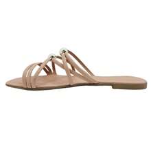 Women Flat Sandals - Màu hồng gỉ - Xem 5
