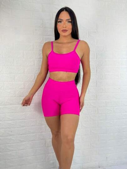conjunto top e shorts
