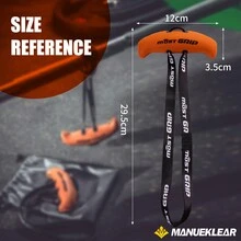 MANUEKLEAR Pull-Up Bar Handle, Exercise Pull Rod, Ergonomic Resistance Band Handle, Fitness Neutral Training Grip Strength Exercise Handle, Multiple Colors Available - Orange - View 6