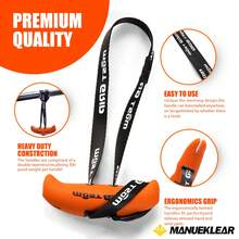 MANUEKLEAR Pull-Up Bar Handle, Exercise Pull Rod, Ergonomic Resistance Band Handle, Fitness Neutral Training Grip Strength Exercise Handle, Multiple Colors Available - Orange - View 4