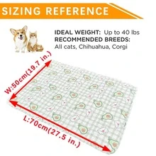 1pc Avocado-Shaped, Waterproof, Urine Separating, Portable, Washable, Absorbent, Non-Slip, Reusable, Thicker Pet Cage Urine Pad Suitable For Small Cats And Dogs To Sleep On Four Seasons.