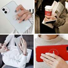 Cell Phone Ring Holder Stand 2 Packs Sliver, Glitter Rhinestone Phone Ring Finger Kickstand Universal 360 Degree Rotation,Clear Phone Ring Grip Compatible With Various Mobile Phones Compatible With IPhone, Android Phone, Gift For Birthday, Family, Friends Finger Ring Holder, Phone Grip, Phone Accessories