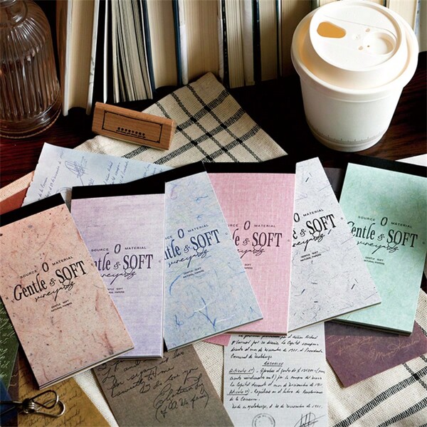 30 Pcs/Pack Tender Monologue Paper Set Vintage English Style Hand-Tearable DIY Journal Collage Material,School Supplies,Back To School