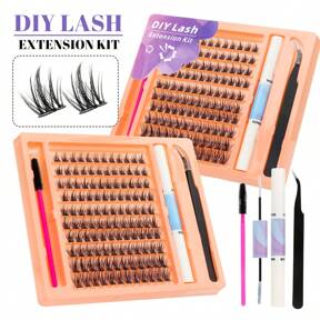 120 قطعة من عناقيد الرموش من هويكوب، عناقيد الرموش الفردية DIY لتمديد الرموش - عناقيد الرموش من بيفولان بشكل حرف C، رموش فردية، عناقيد الرموش، رموش مستعارة