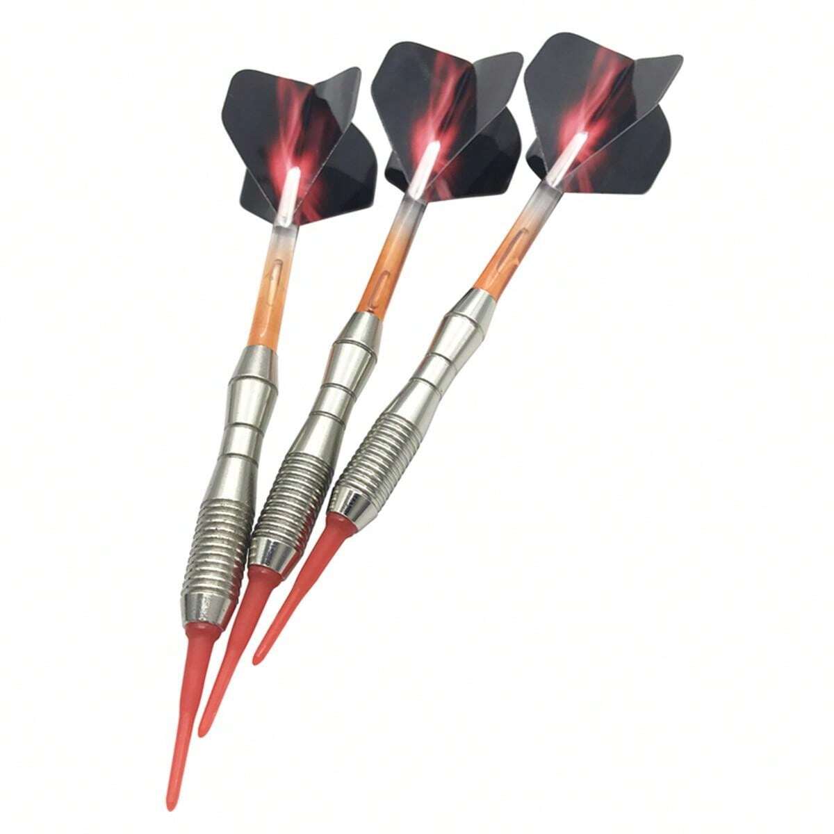 3pcs Soft-Tip Darts Set - 13.5cm, 4-Part Assembly, Aurora Shaft & Standard Wings, Bright Colors For Kids & Adults
