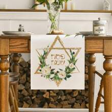 1 pieza Corredor de mesa primaveral con orquídeas y flores silvestres, decoración de mesa de comedor de verano estacional con mariposas para fiestas en el hogar