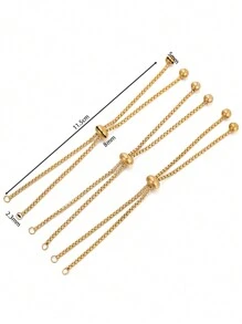 3 stks/pak roestvrijstalen armbandverlengingsketting van verschillende maten voor doe-het-zelf sieraden maken
