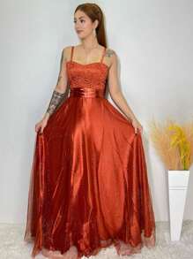 Women Dresses - 珊瑚橙 - 查看 2