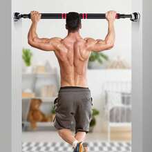 Possiping Bar For Door Frames Without Screws, 65-100 Cm Adjustable Training Rod With Locks, Training Device With Load Capacity Up To 120 Kg, Pull Up Bar For Sports & Fitness, Black - Black - View 2