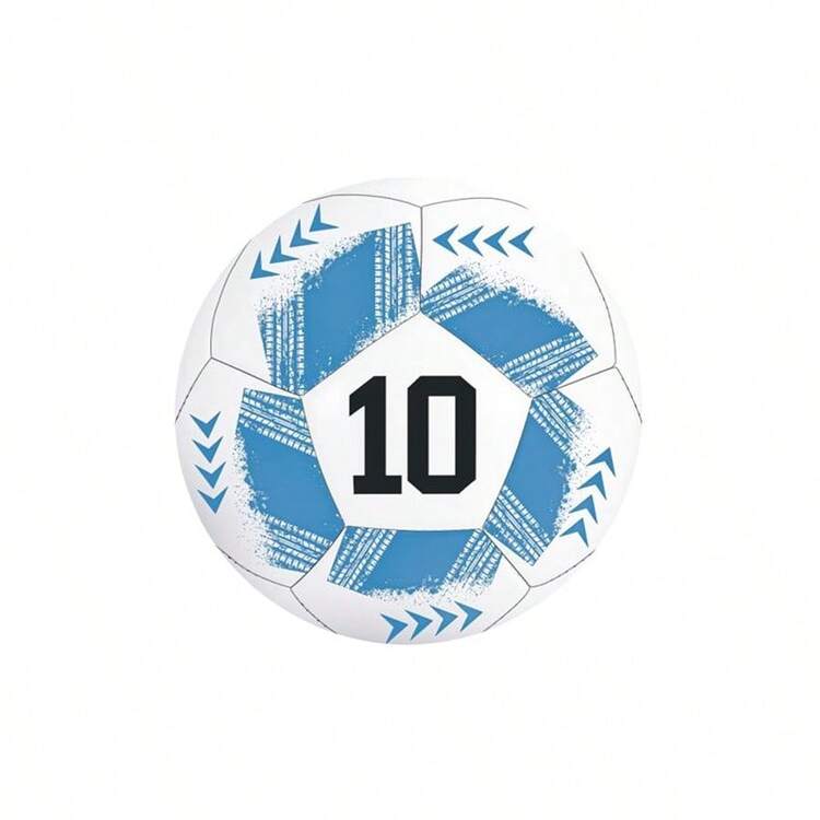 Balón de fútbol profesional resistente al desgaste de 1 pieza, negro y blanco / rojo y blanco / azul y blanco, tamaño 7 - Multicolor - Ver 4
