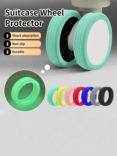 8pcs Silicone Luggage Wheel Covers For Suitcase Foot Wheel Protection Shockproof Mute Noise Reduction Wheel Cover Travel Essentials Travel Organizer For Beach Summer Vacation Back To SchoolLuggage Wheel Covers Travel Essentials Travel Organizer For Beach Summer Vacation Back To School