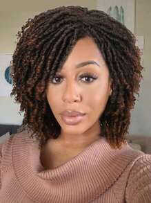 Dreadlock Synthetic Braiding Short Wigs Crochet Twist Braids Wigs Afro Curly Synthetic Braiding Wig For Women