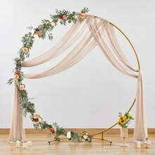1入組優雅透明婚禮拱門背景布，適用於室內外裝飾 - 深香檳 - 查看 5