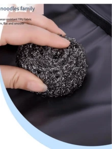 1pc Transparent Frosted Apron For Men And Women, Kitchen/Home Use, Cooking Waterproof And Stain Resistant - Black - View 4