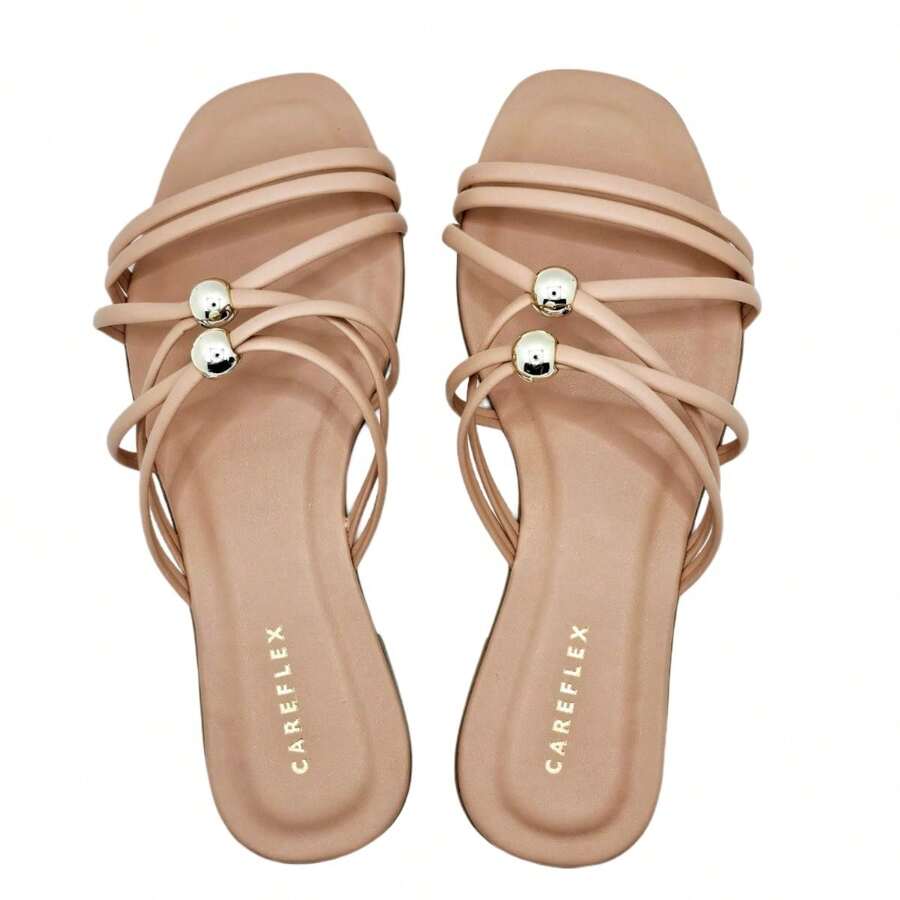 Women Flat Sandals - Màu hồng gỉ - Xem 1