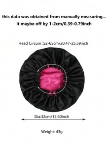 1 PC Satin Bonnets  Double Layer  Sleeping Silk Bonnet
