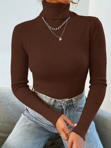 Women Sweaters - Cà phê nâu - Xem 6