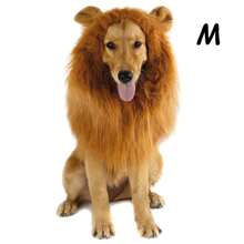 1pc Pet Lion Mane Wig With Ears, Furry Pet Costume Accessory, Funny Decor Hat For Dogs Halloween Halloween Costumes - Brown - View 13