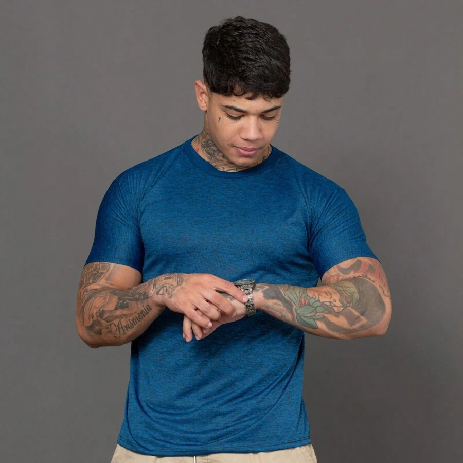 Men T-Shirts - 藍色 - 查看 1