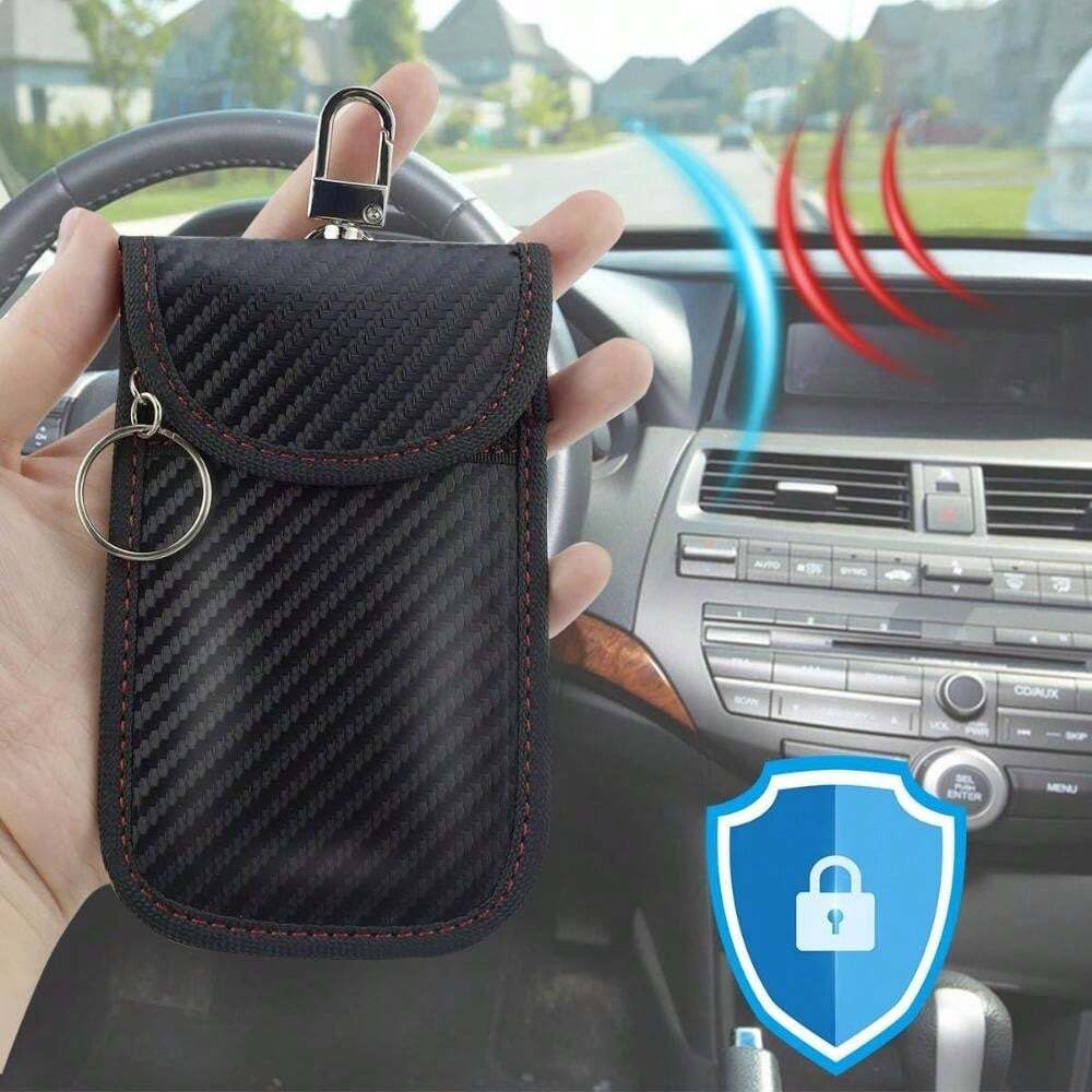 2 Custodie Bloccasensore Faraday Per Chiavi Auto &ndash; Borse Portachiavi RFID Anti Hack &ndash; Nuove