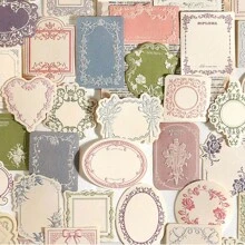 Eine Schachtel mit 30 Stücken minimalistischem kreativem geprägtem Notizblockpapier, DIY-Dekoration Collage Handarbeit Material, Festivalgeschenke, personalisiertes Scrapbook Schulbedarf