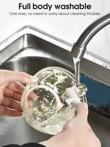 500ML manueller Fleischwolf für den Haushalt, Knoblauchzerkleinerer, Gemüseschneider, multifunktionaler Knoblauchpresse, Lebensmittelverarbeiter, Gemüseschneider, Obstpresse, manuelle Zwiebelzerkleinerung, Küchenutensilien